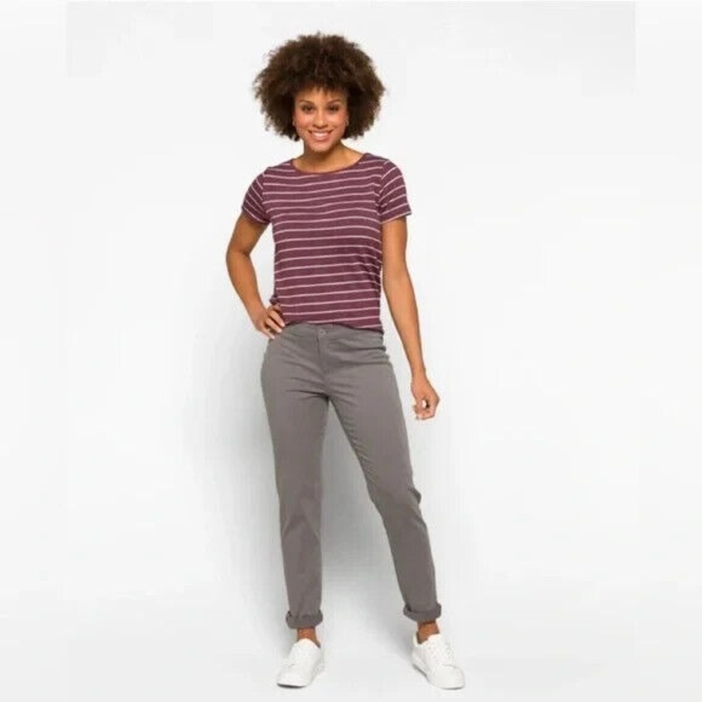 LILA RYAN THE ZURI TAPERED TROUSER CHINO PANTS Women's Size 12 STEEL GREY
